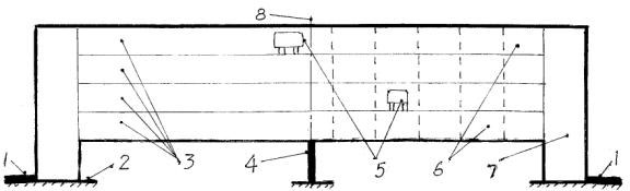 Scheme for designing three-dimensional carport frame structure across midair of wide type road