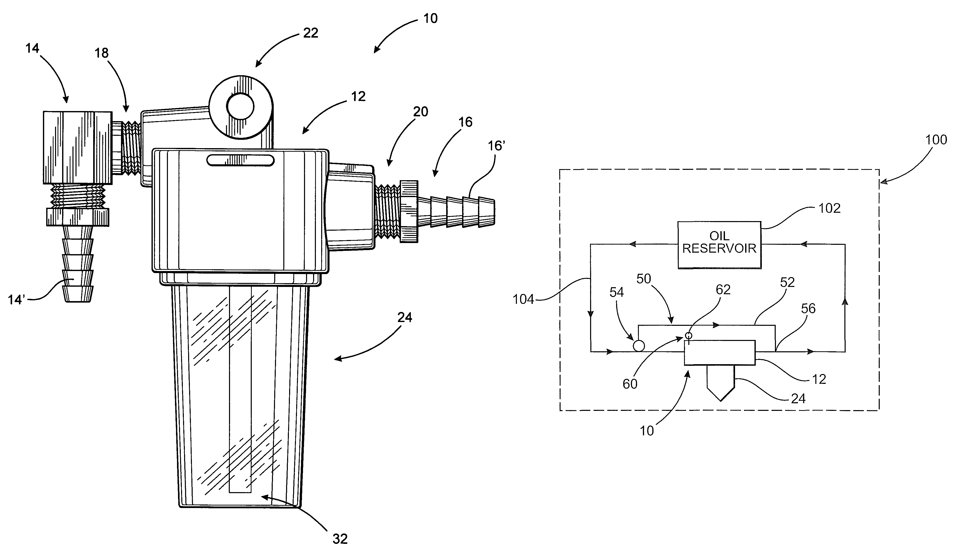 Simplified oil sampling assembly