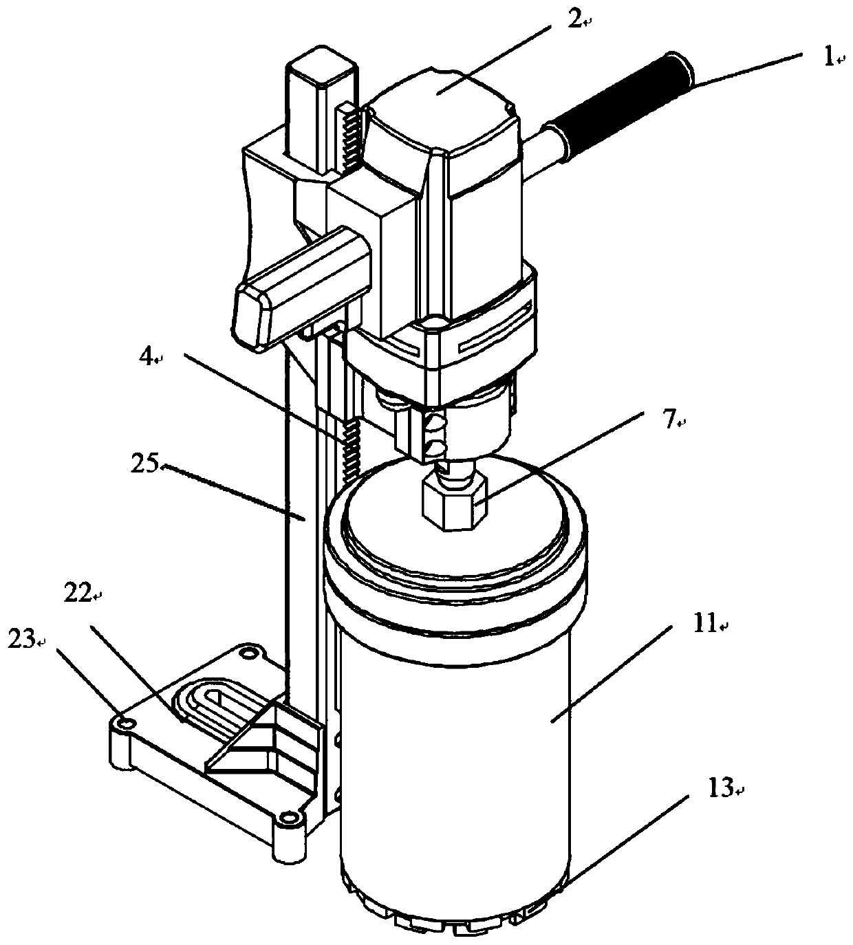 Device and method for extracting rock core by drilling fractured rock mass