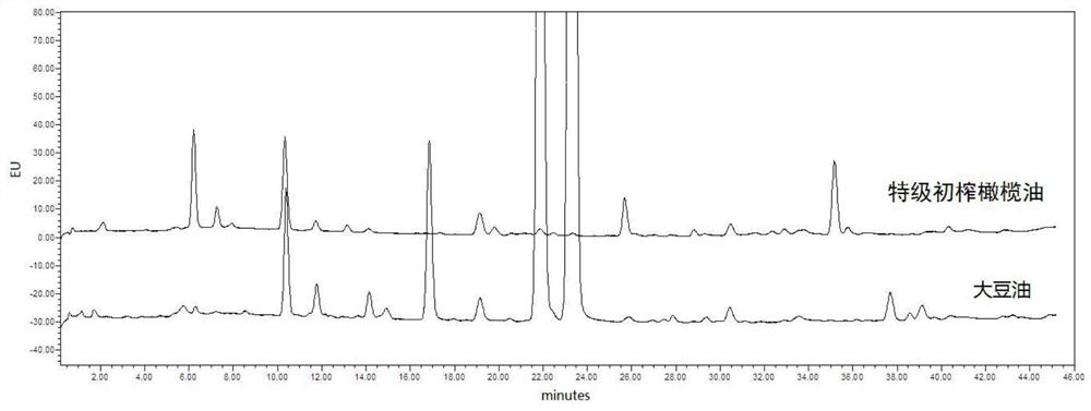 A control fingerprint of virgin olive oil and its construction method and application