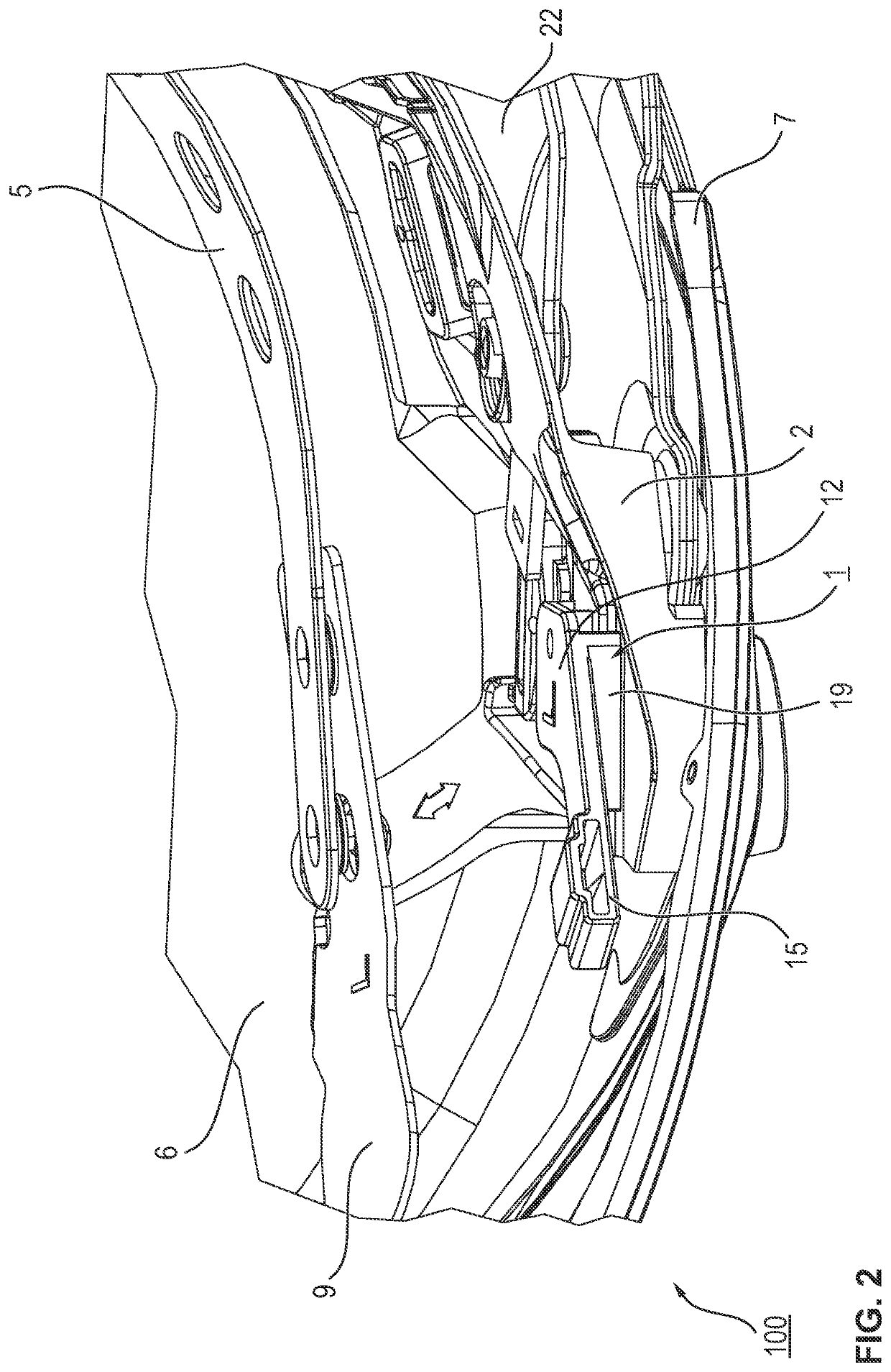 Safety helmet with an adapter and process for detachably fastening a module