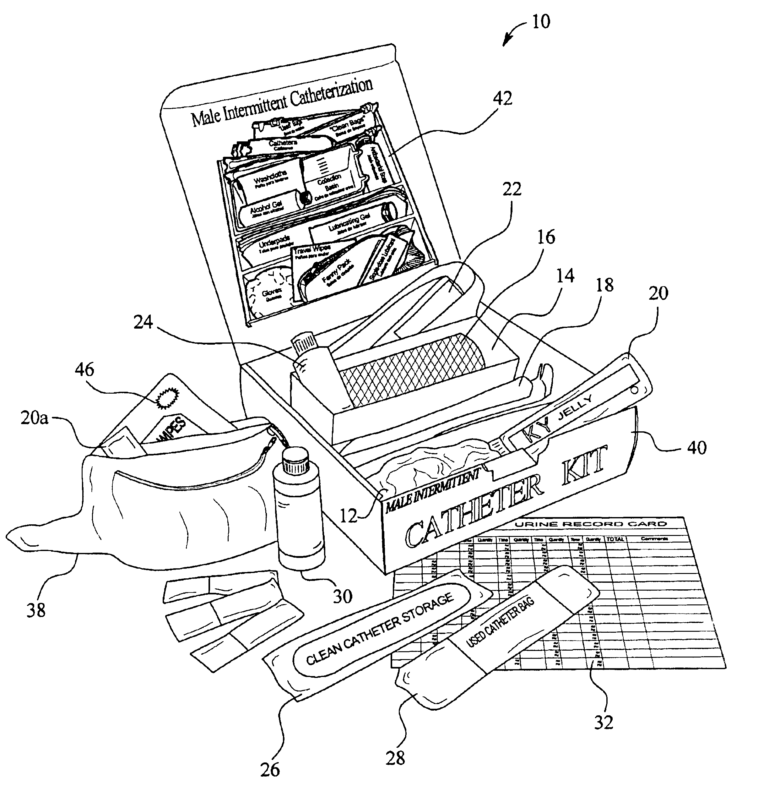 Male clean intermittent catheter system