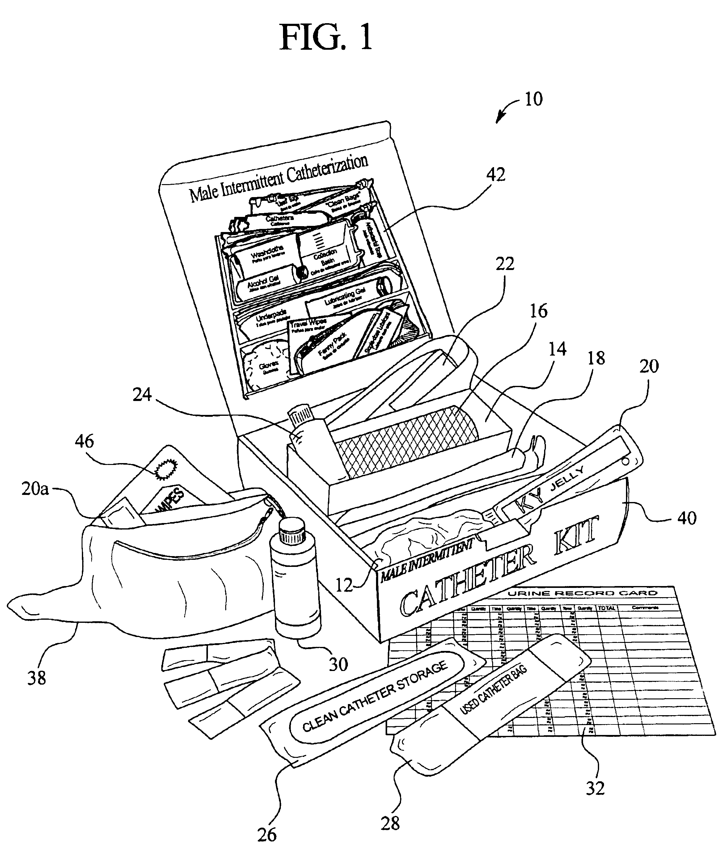 Male clean intermittent catheter system