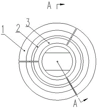 A large-curvature spherical multi-layer split rubber-metal joint