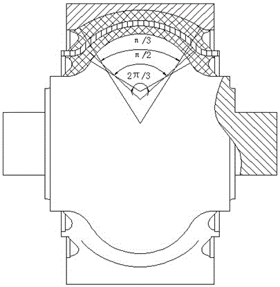 A large-curvature spherical multi-layer split rubber-metal joint