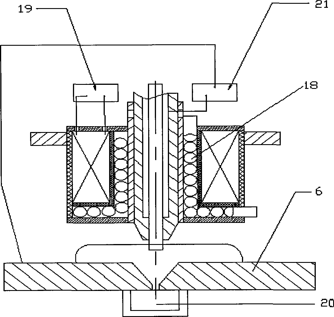 Method and equipment for electromagnetic composite double-face submerged arc welding of diphase stainless steel thick plate