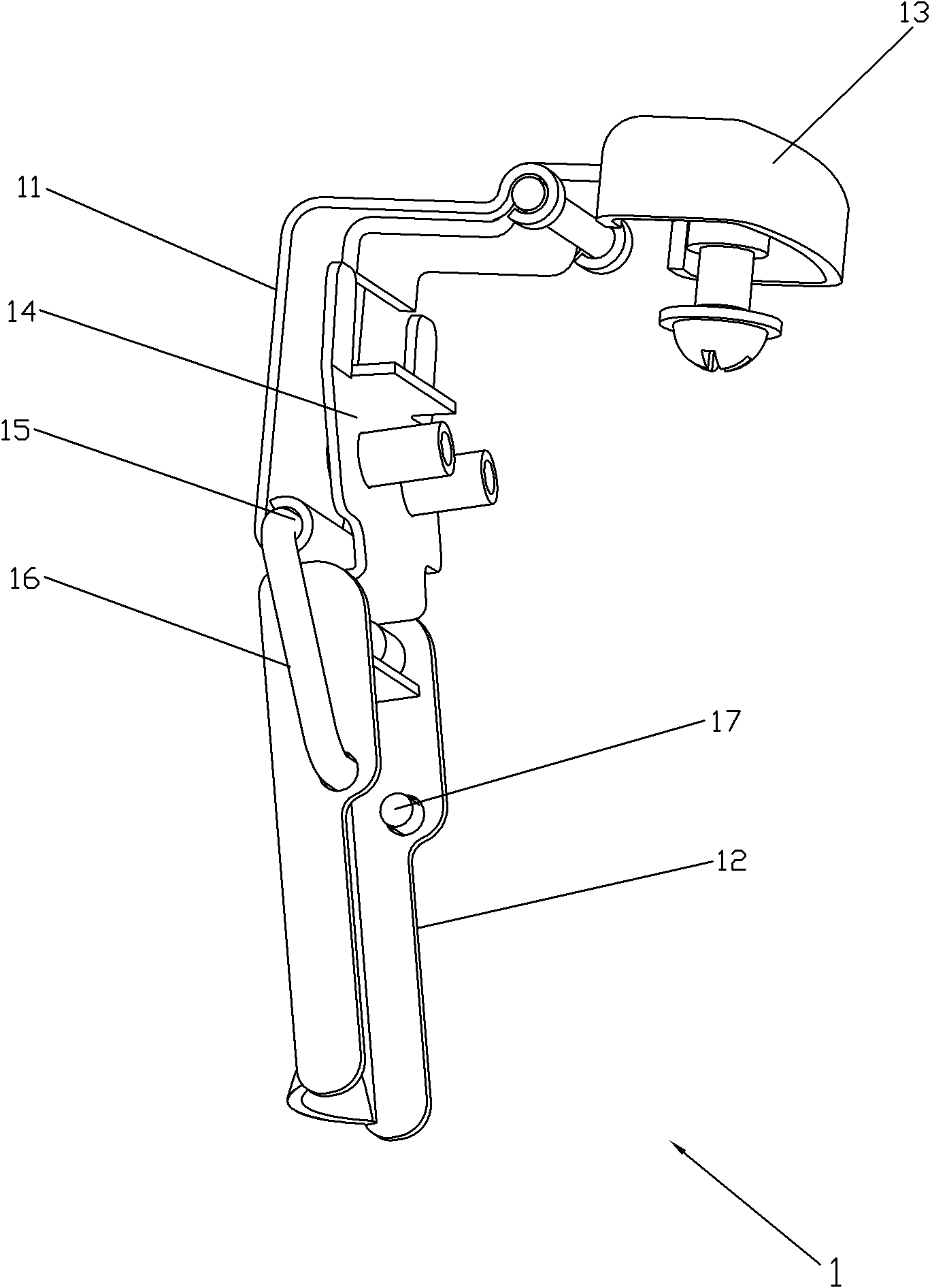 Hasp-type hinge structure and lamp