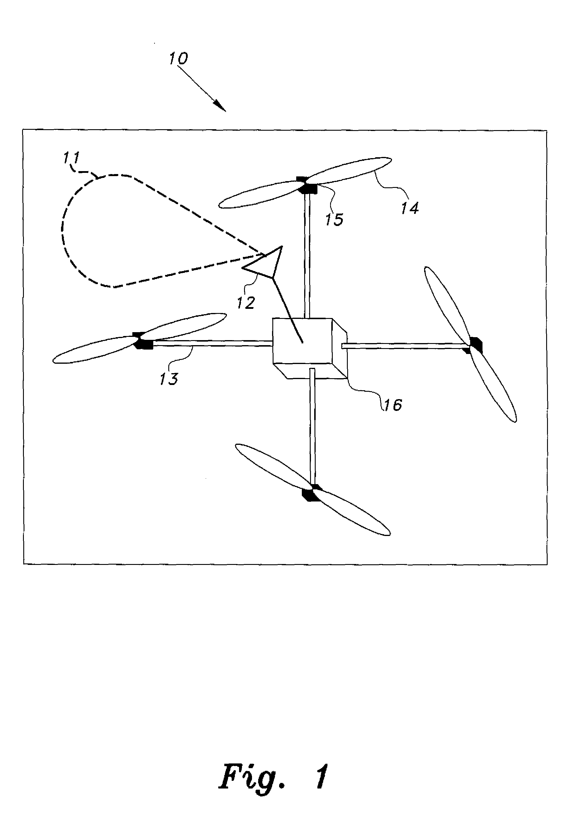 Single-antenna direction finding system for multi-rotor platforms