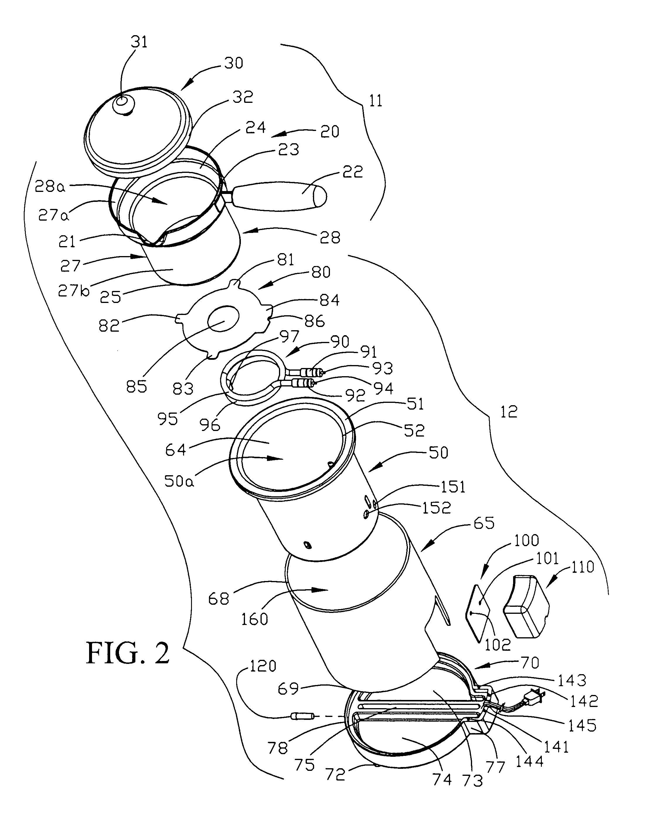 Heating apparatus with removable container, such as for foodstuffs, and features for moderating heat flux to the removable container