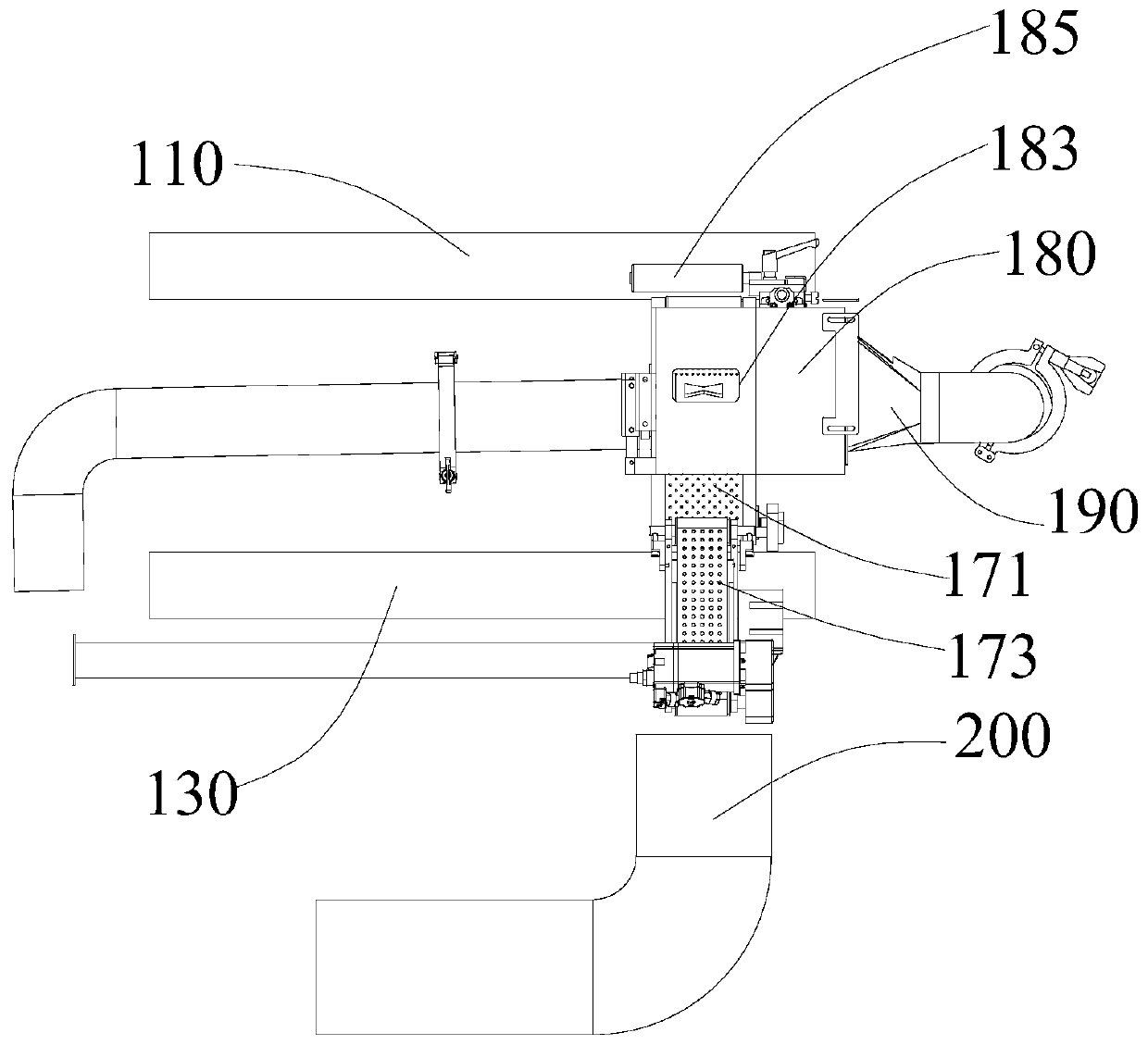 Pole lug cutting device and pole lug cutting system