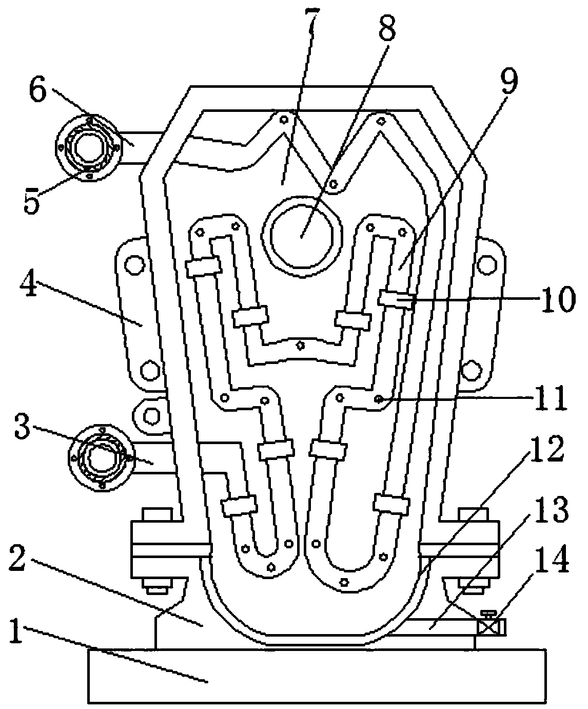 Water delivery device used for combustion boiler and provided with bypass pipes