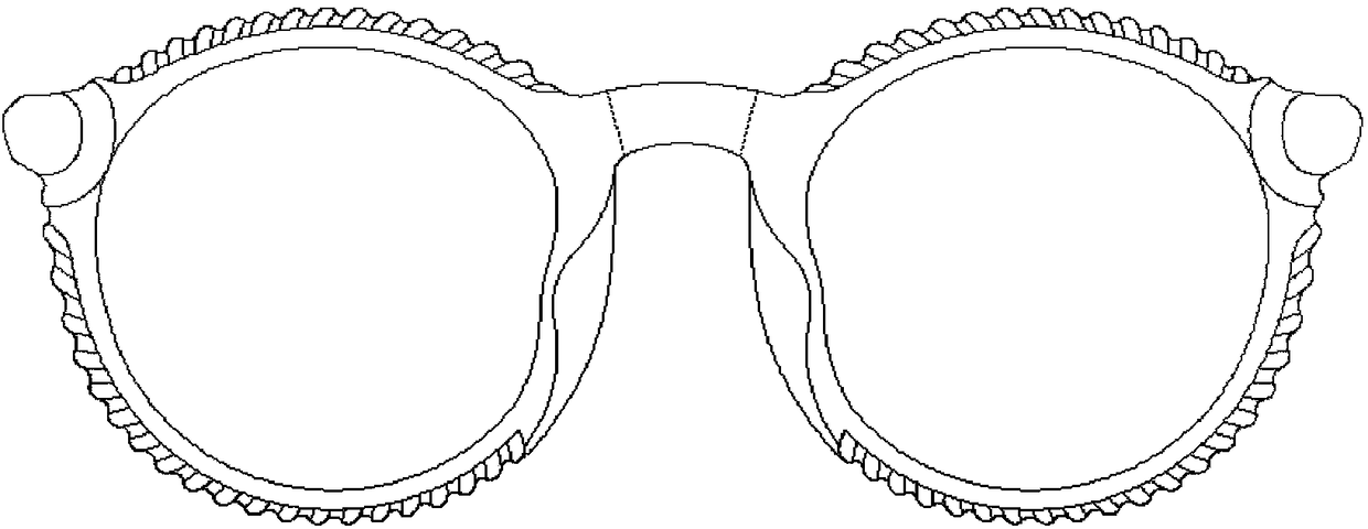 Processing method for hot pressing three-dimensional patterns on surface of cellulose acetate glasses