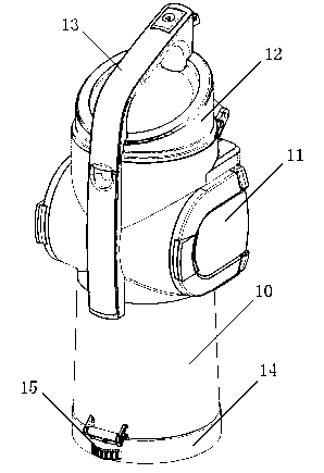 Dust collection barrel provided with speed-changing compressed structure