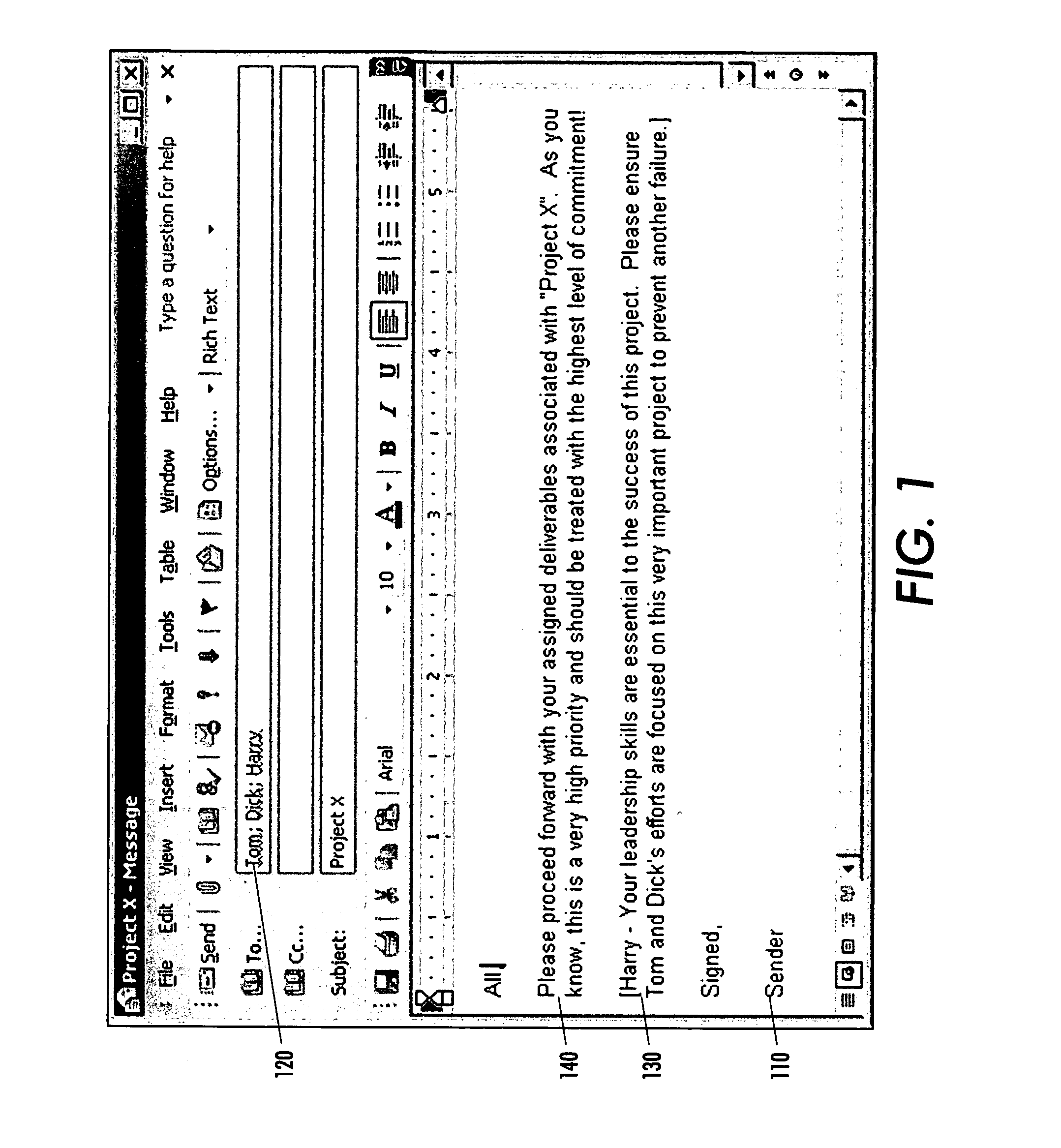 Message and system for maintaining the security of transmitted personalized messages