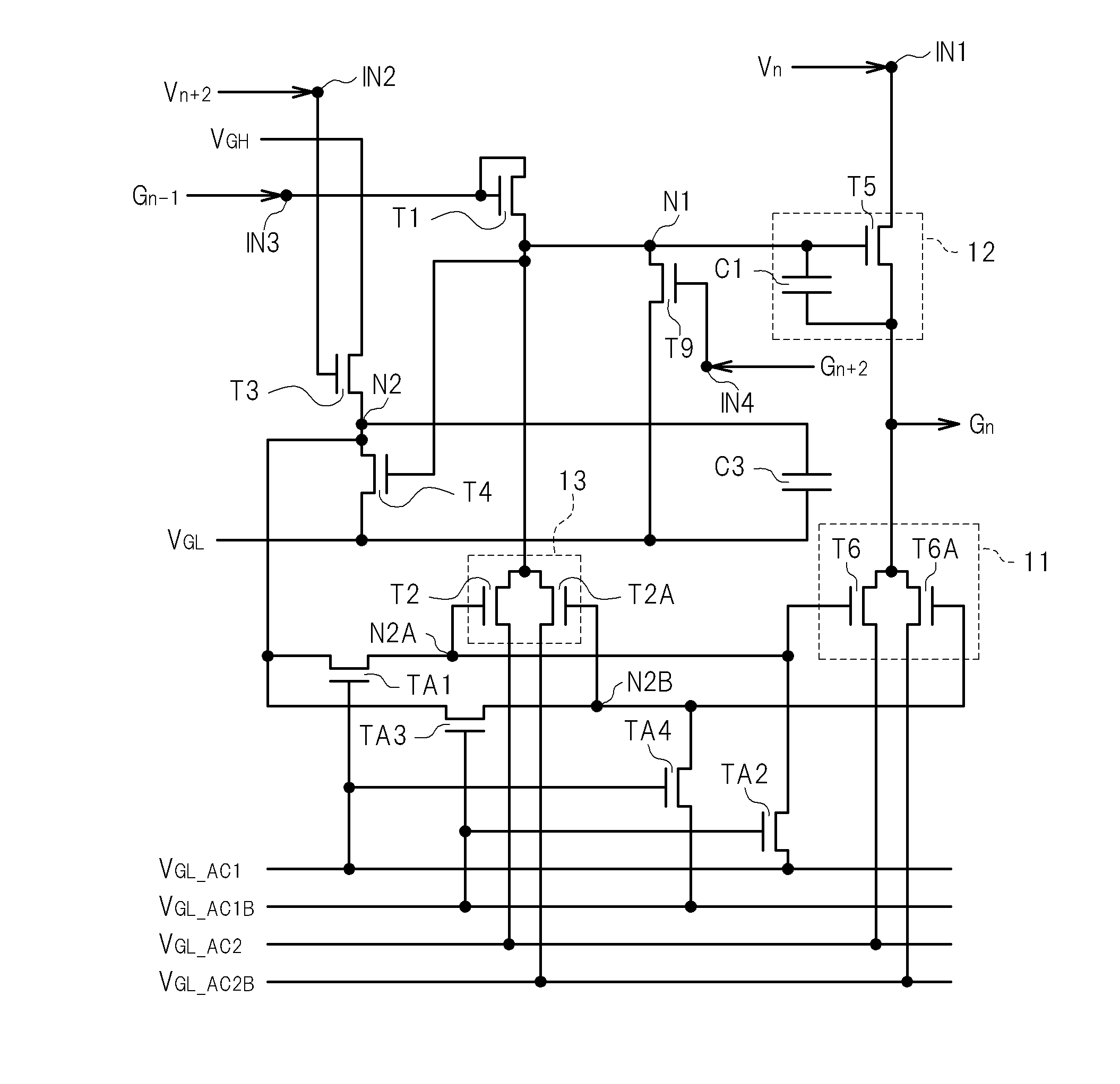 Gate signal line driving circuit and display device