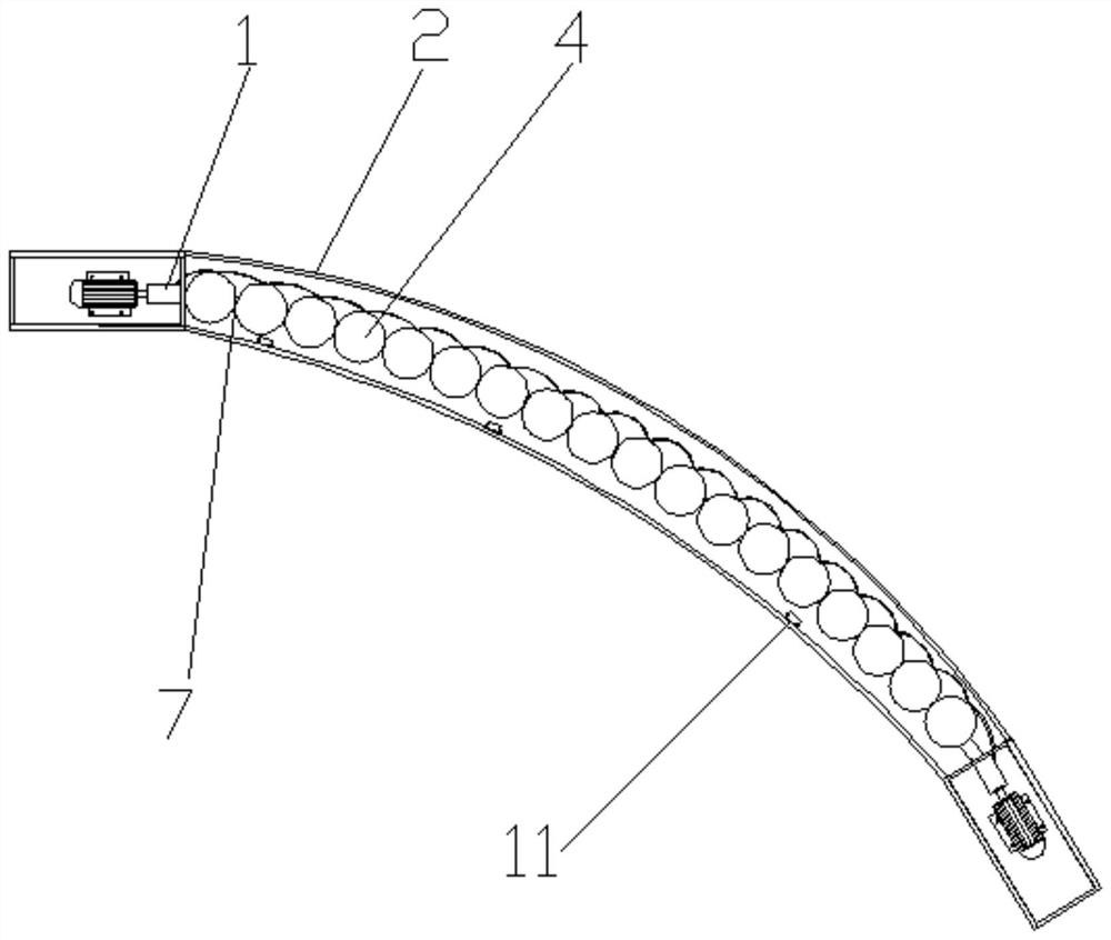 Curve mechanism for roller shutter door