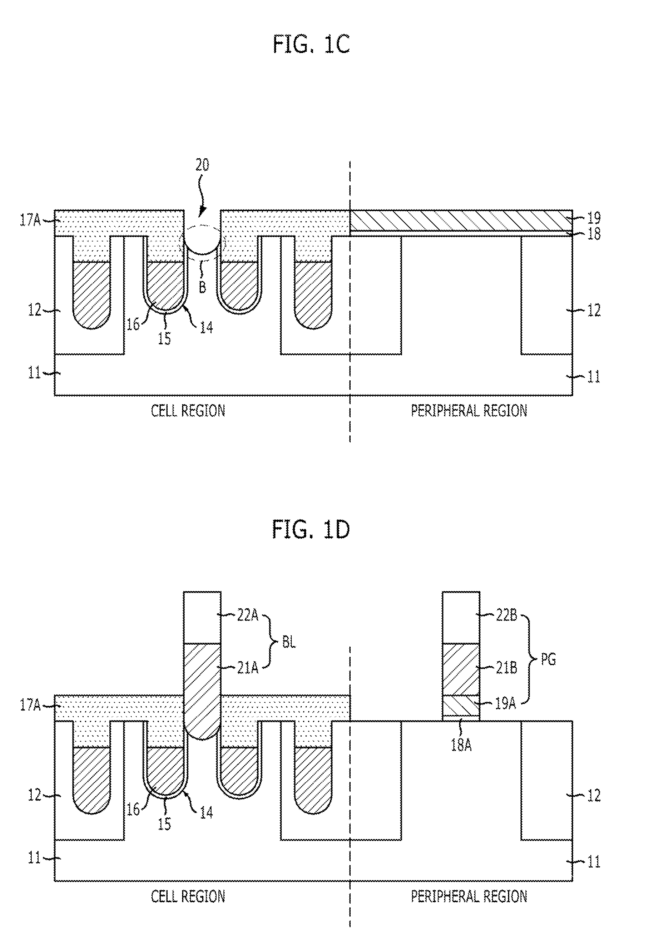 Method for fabricating buried gates using pre landing plugs