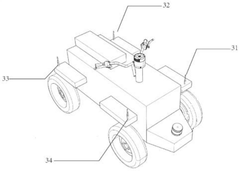 Robot following system and method based on UWB