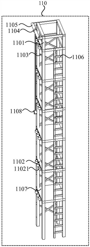 Cable erecting device and erecting method