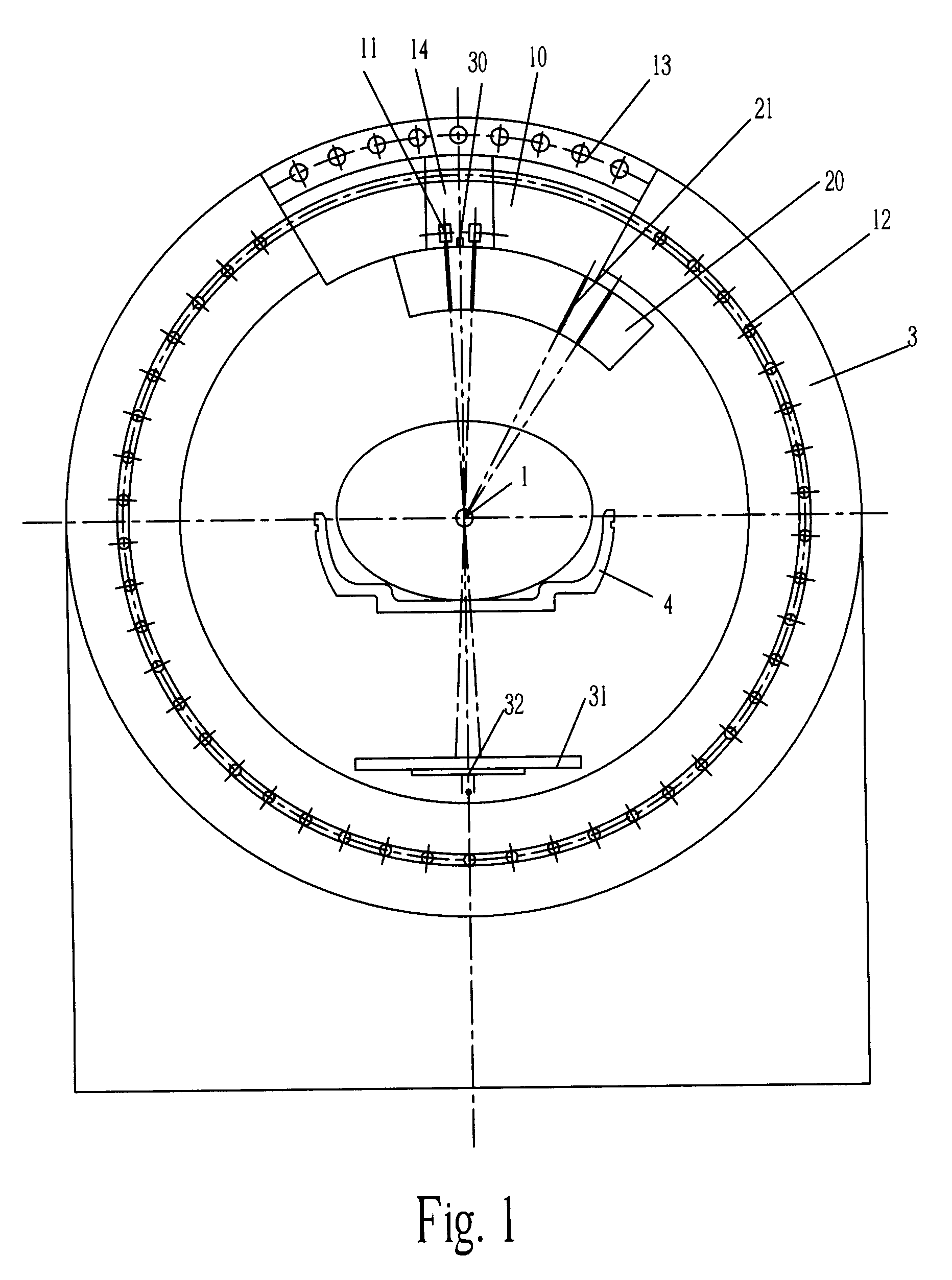 Imaging device of radiotherapy system