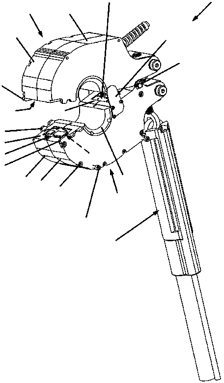 Push-pull opening and closing mechanism used for power line sensor and having locking and limiting functions