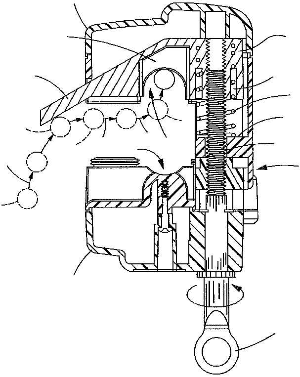Push-pull opening and closing mechanism used for power line sensor and having locking and limiting functions
