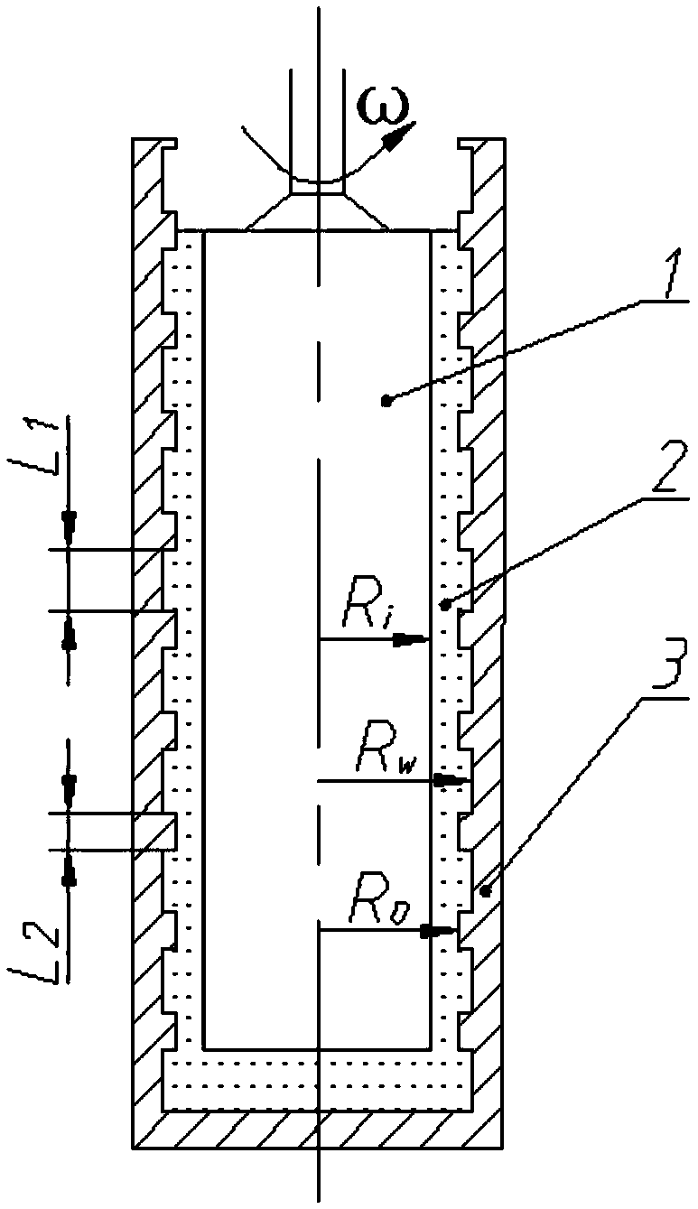 Damping device and damping method based on periodical step cylindrical surface
