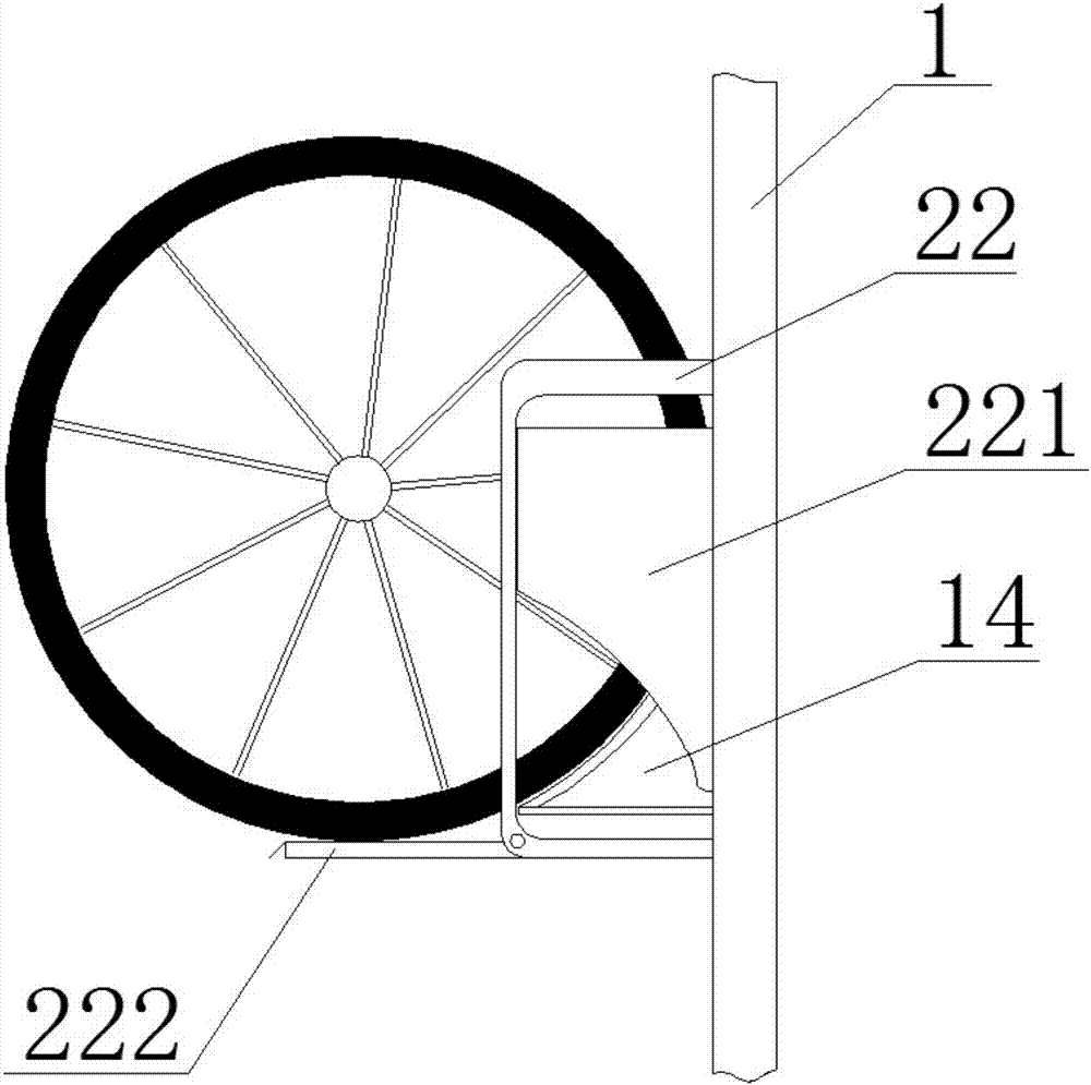 Bicycle vertically-parking device