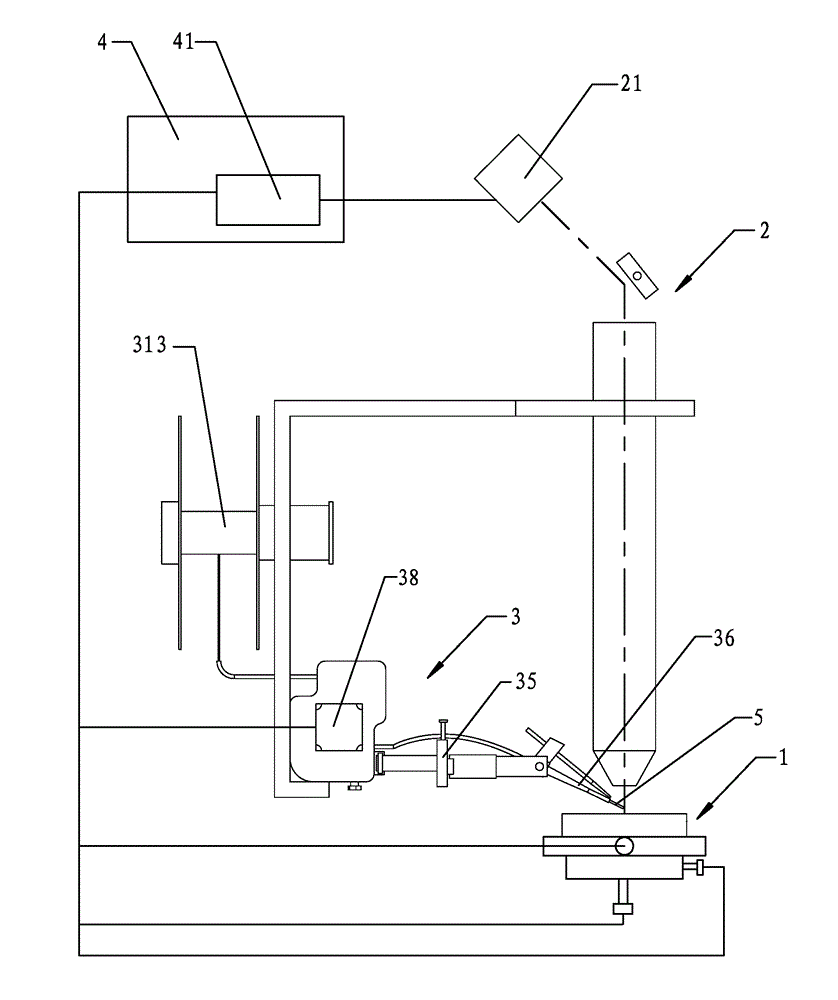 Laser cladding forming device and laser cladding forming method of metal part