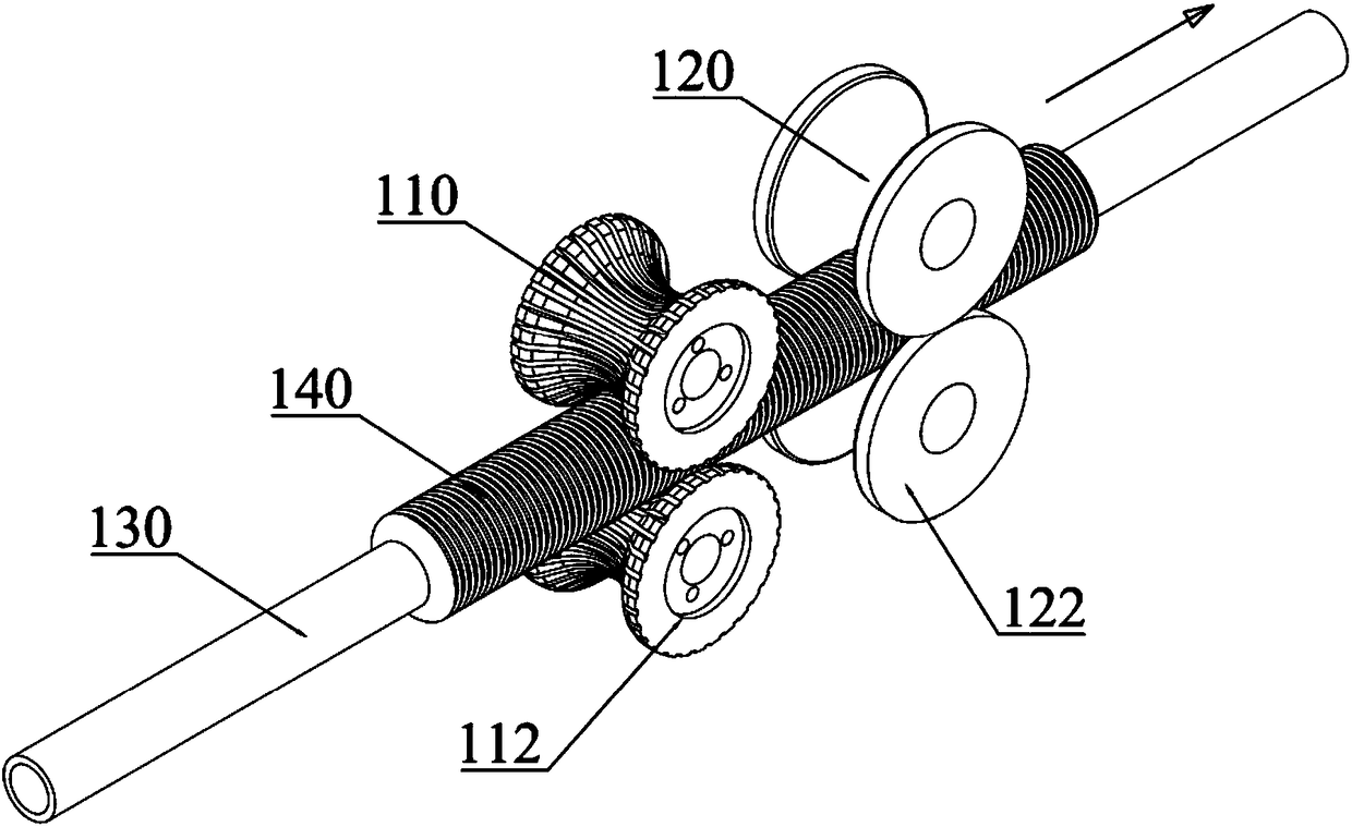 Sausage casing feeding device and sausage casing sleeving and