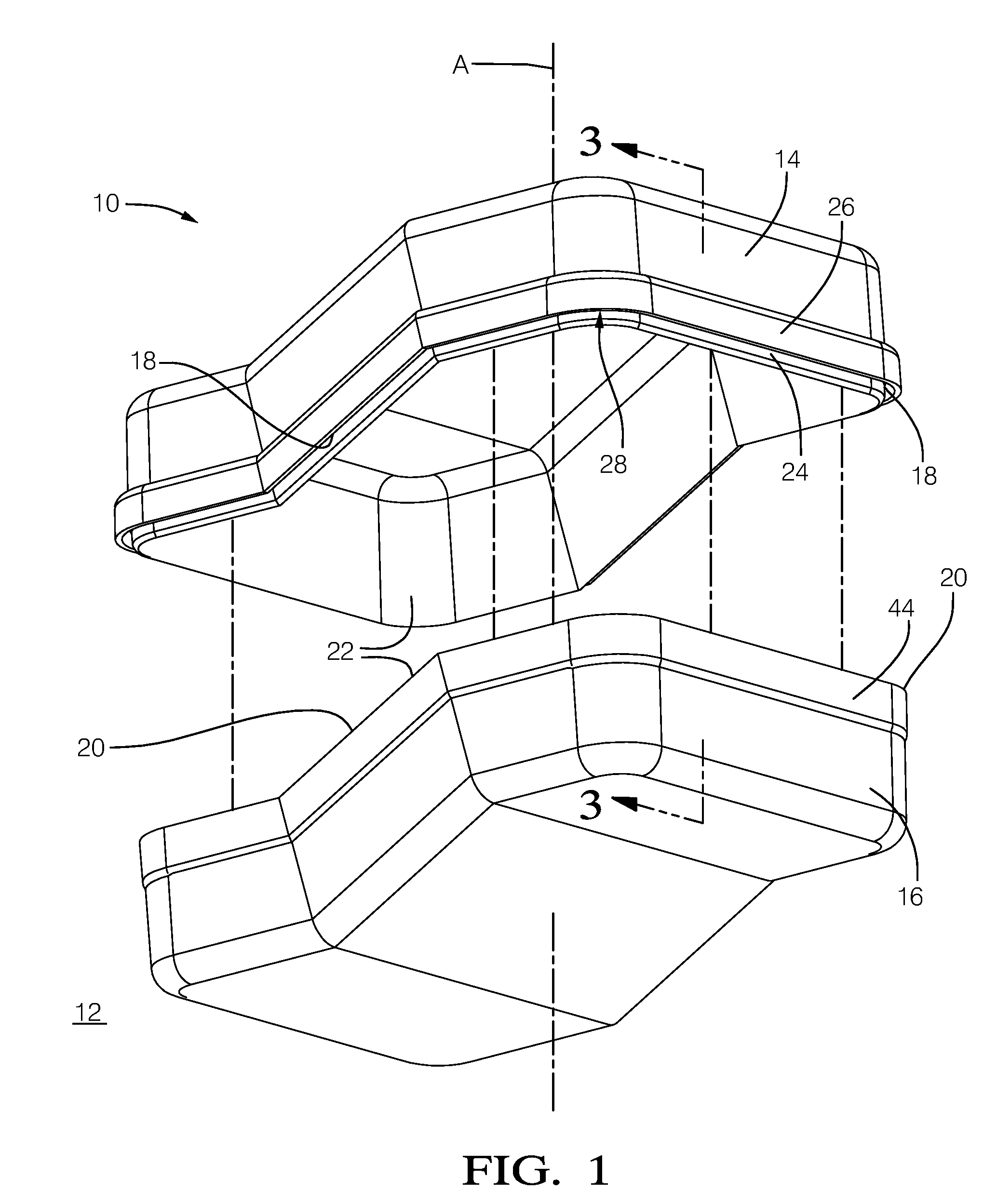 HVAC case having equalized sealing force tongue and groove joint