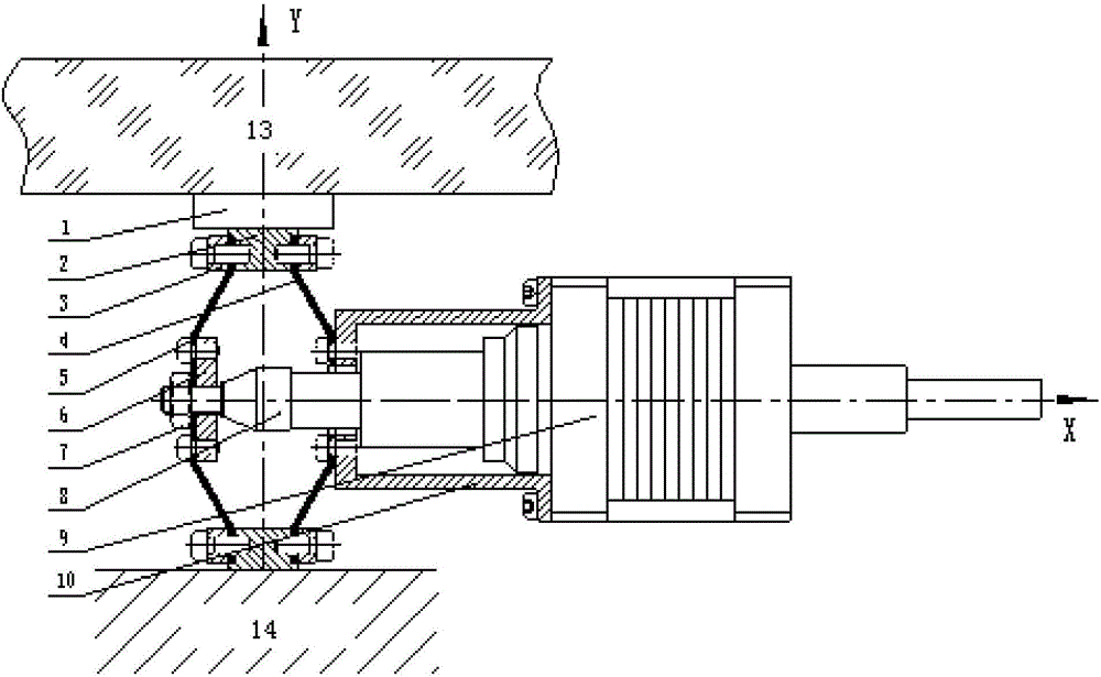 Micromovement actuator used for adjusting mirror surface position of astronomical telescope