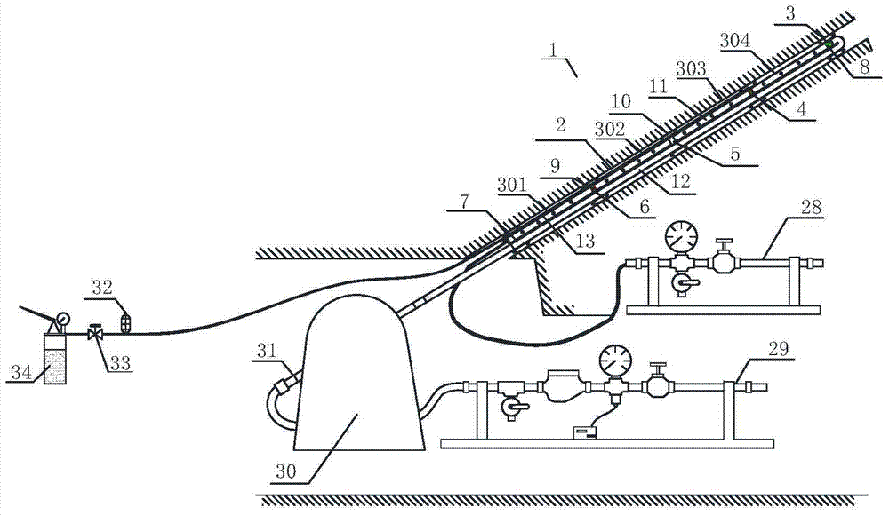 Multi-segment plugging double-ended observation method