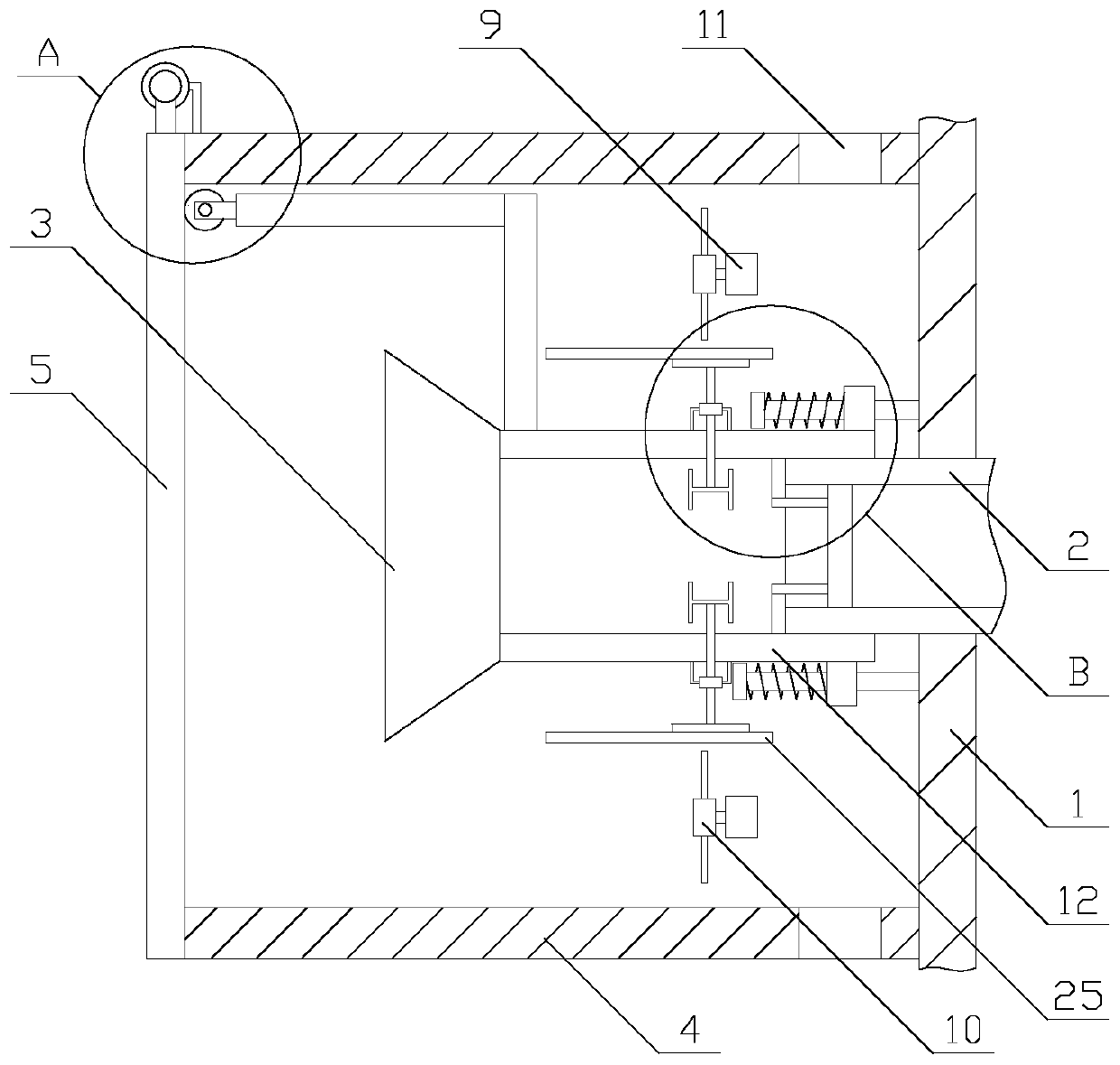 Dust-proof metal plate surface painting device