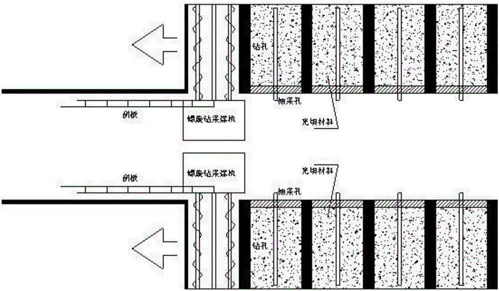 A method for high-gas coal seam working surface drilling and exploitation gas pre-drainage
