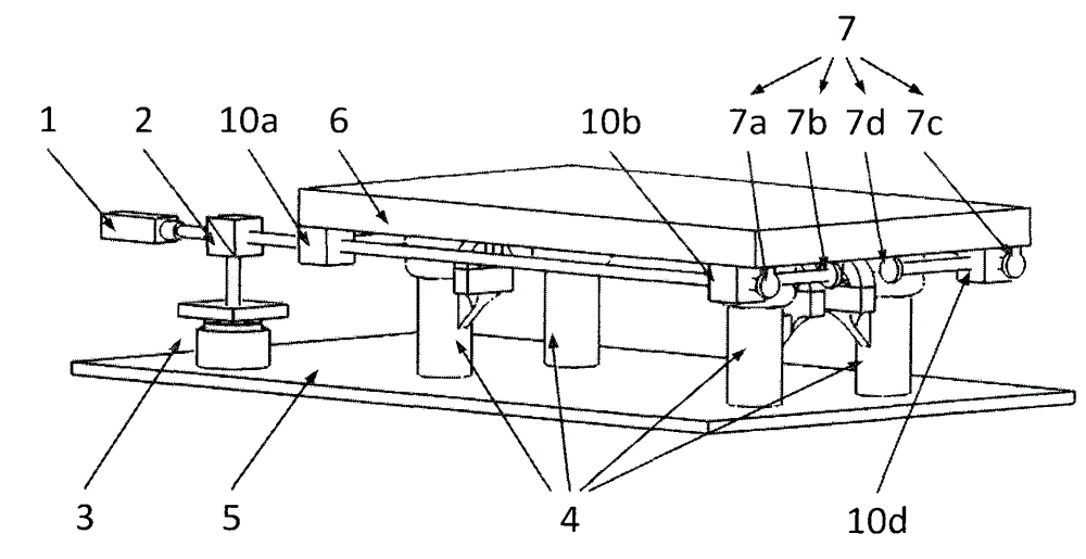 Air spring vibration isolation platform based on maglev zero reference and laser self-collimating measurement