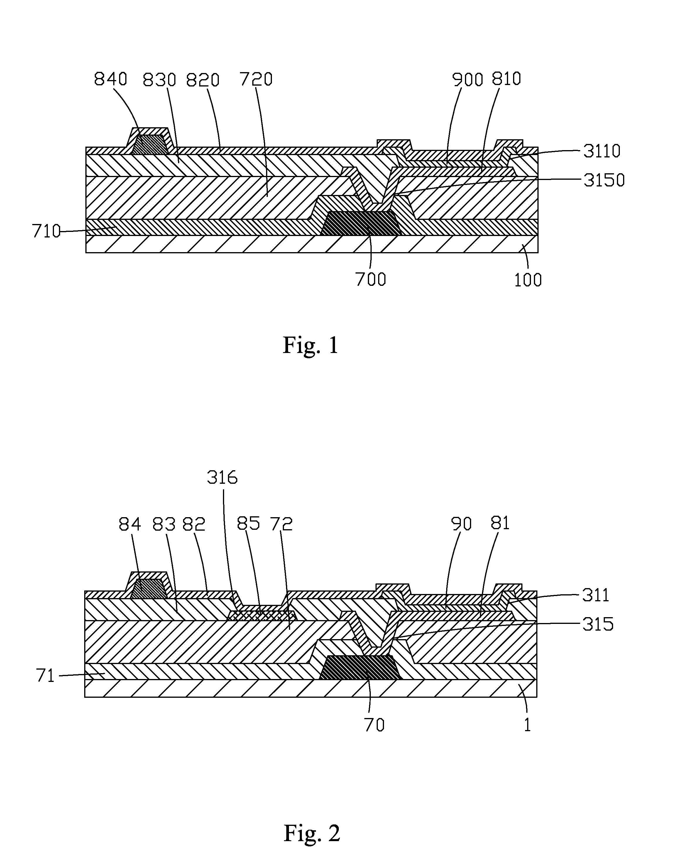 OLED backplate structure