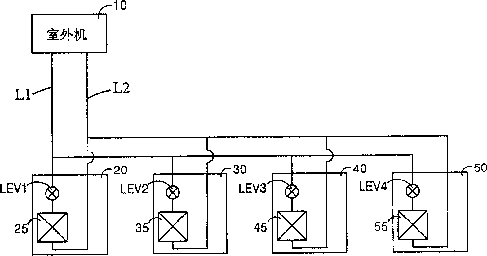 Air-conditioner with one outdoor set and multiple indoor sets and its control method