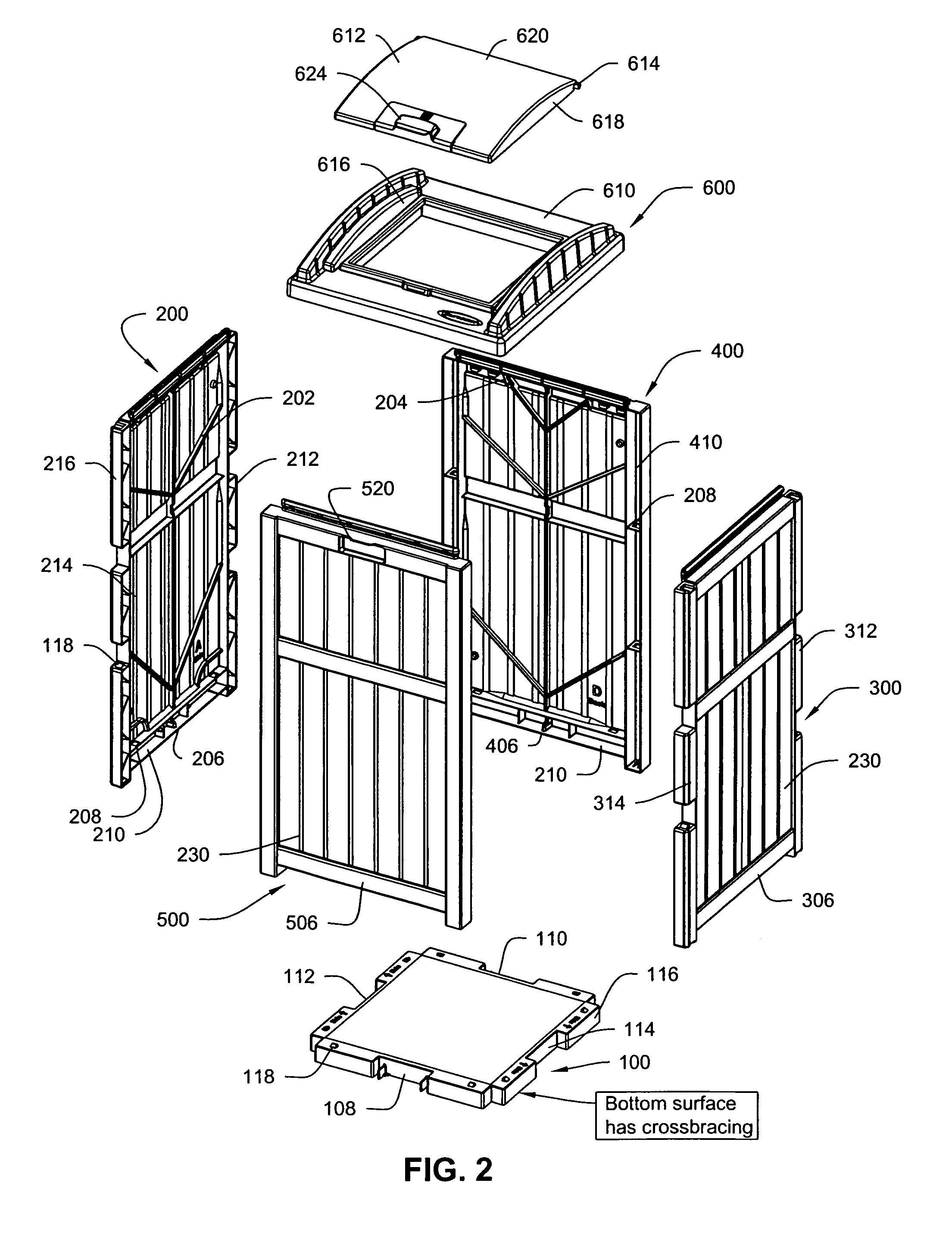Secure trash container assembly