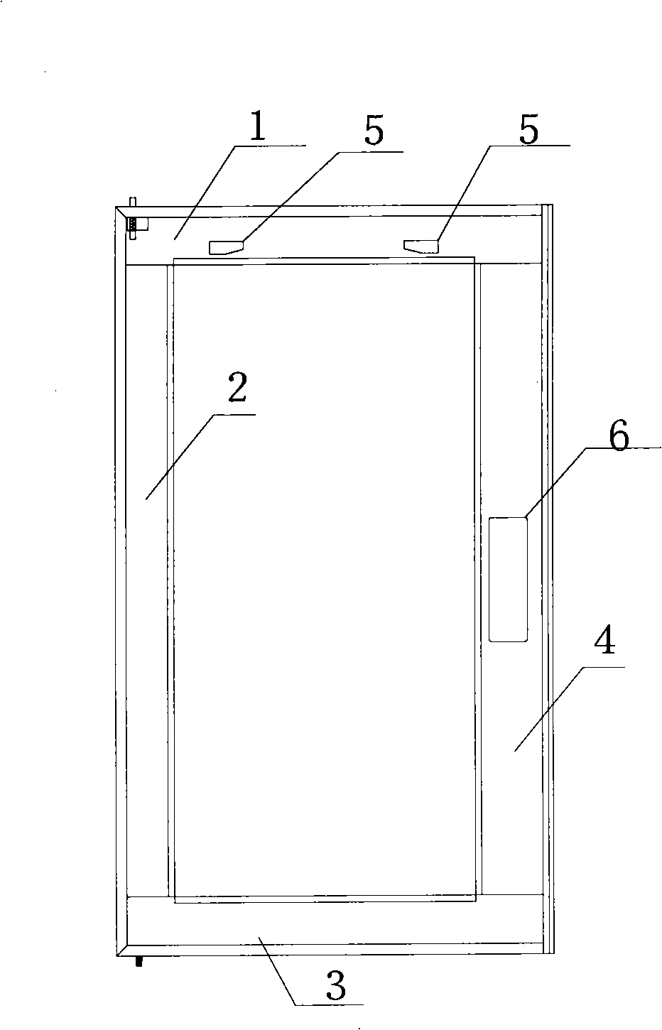 Frame type glass door without screw fixing