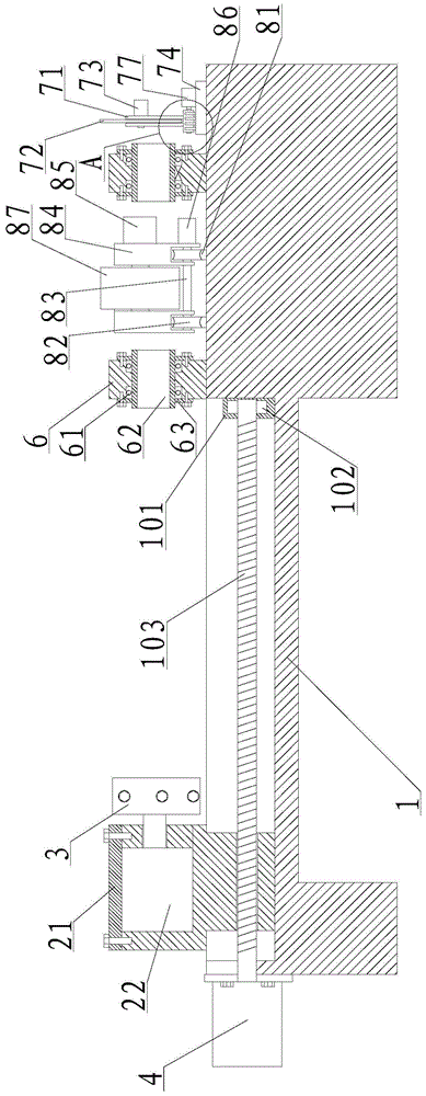 Automatic grinding and cutting device for engine rocker shaft rod materials