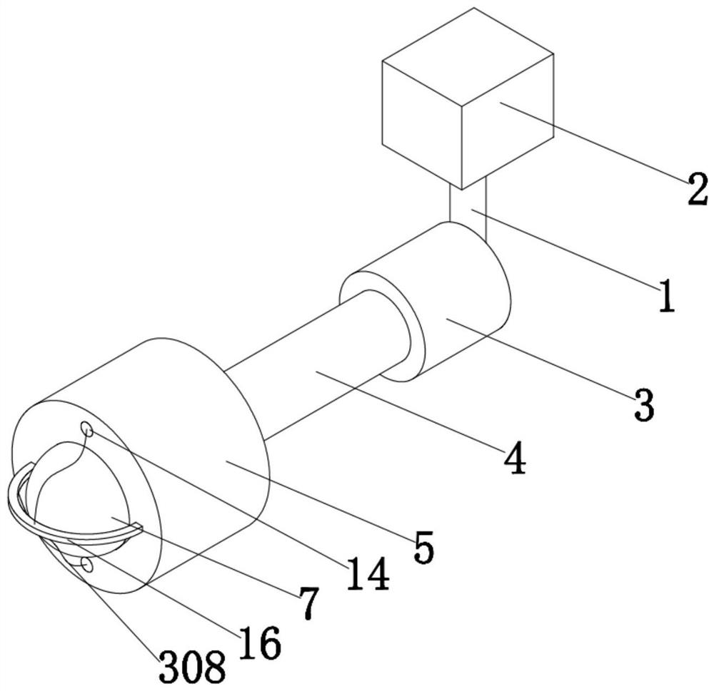 Electronic nasopharyngeal laryngoscope with two-section preamplifier