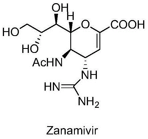 Tetravalent zanamivir and its preparation method and application