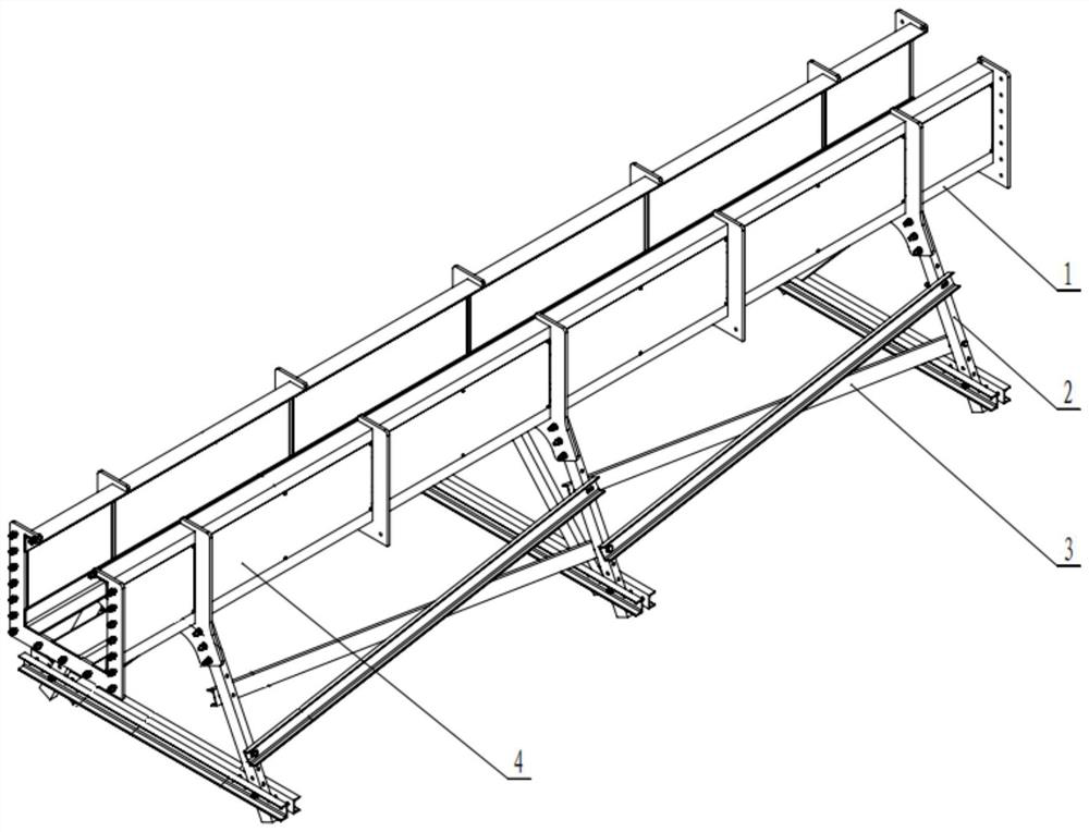 Frame type monorail track for mountain light rail