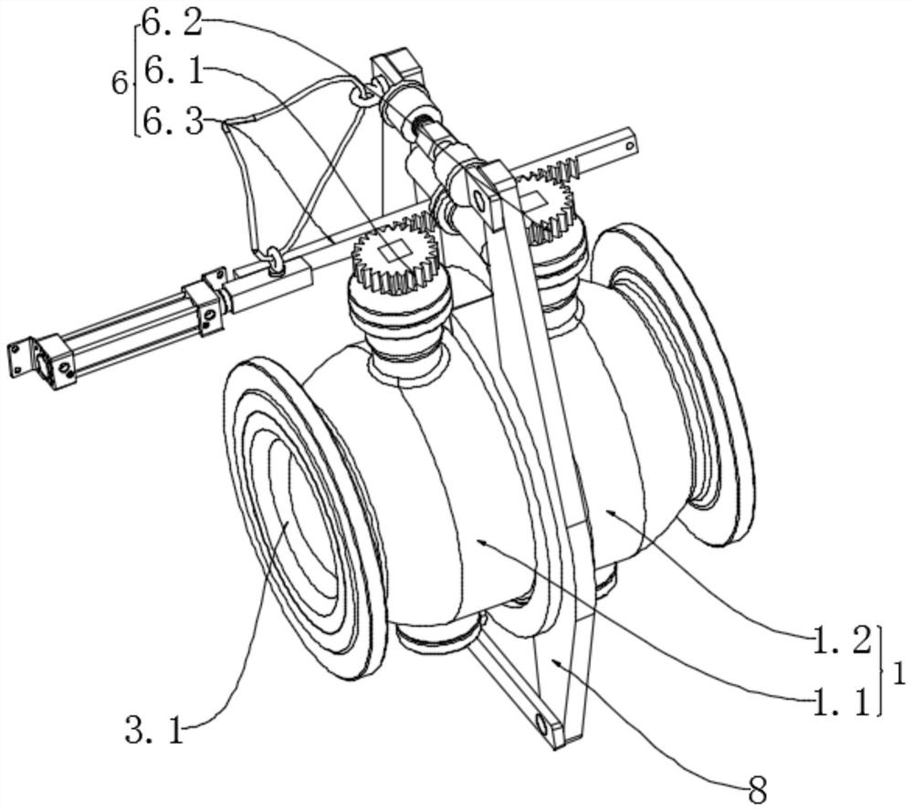 A double-connected single-seat hemispherical valve for LNG unloading arm