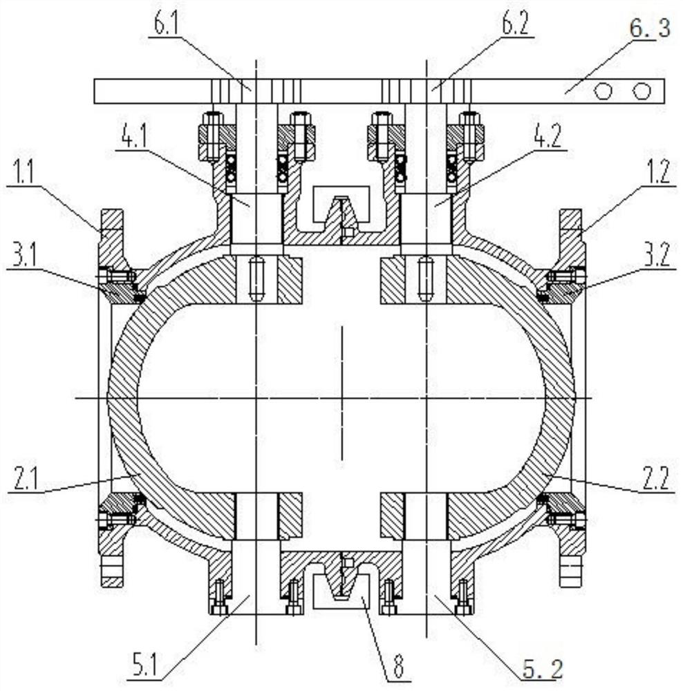 A double-connected single-seat hemispherical valve for LNG unloading arm