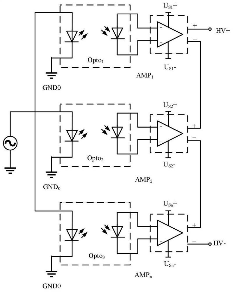 Novel broadband high-voltage cascade linear amplifier device