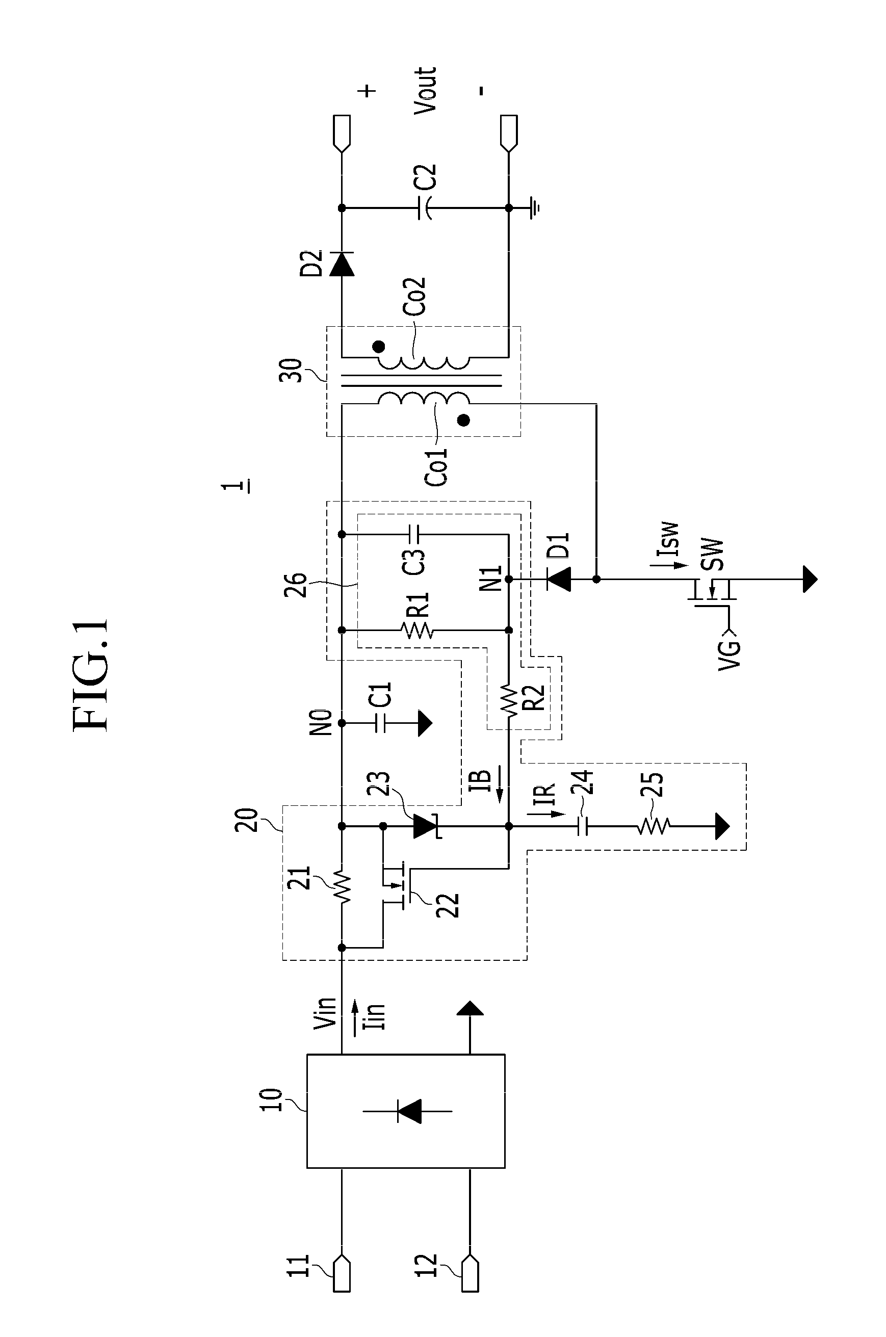 Active damper and power supply including the same