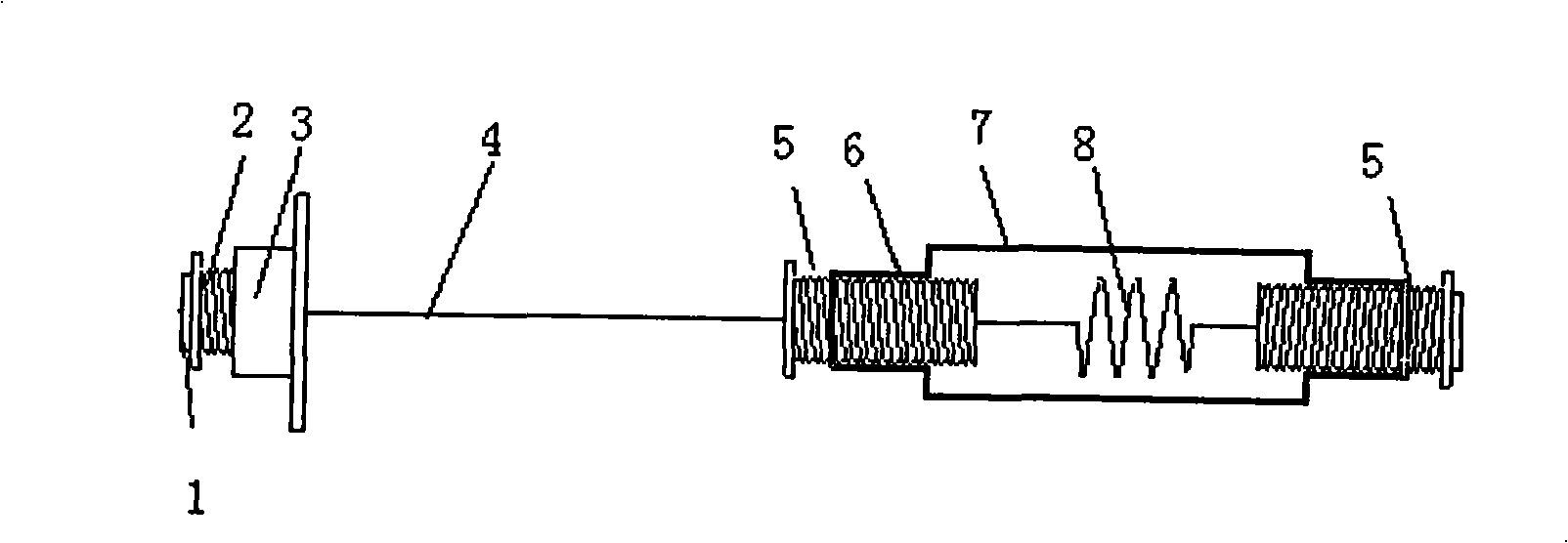 Miniature pre-stress anchor wire used for model experiment and its burying and loading method