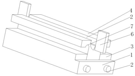 Automobile hinge plate machining die